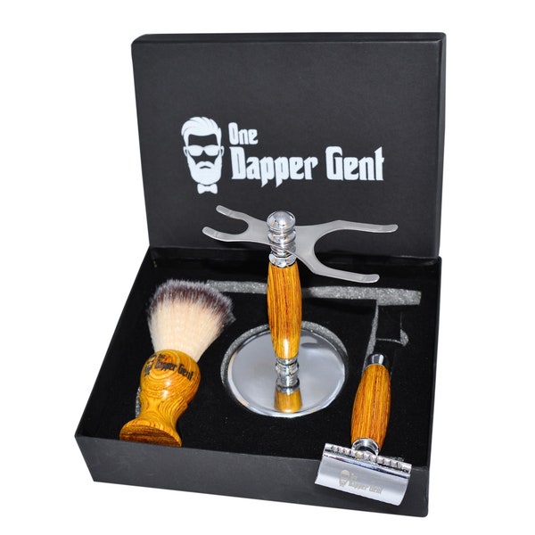 Deluxe Barbershop Safety Razor Wet Shave Kit voor mannen, klassieke scheerset, Deluxe scheerset voor mannen, complete scheerset voor mannen