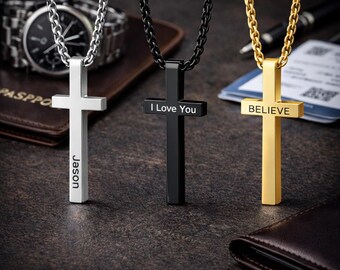 Heren ketting groot kruis hanger en ketting heren gouden kleur roestvrij staal christelijke kettingen mannelijke Iced Out bling sieraden kopen vanaf een prijs van 21