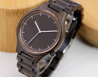 FREE ENGRAVING  Mens Wood Watch, Father of the Groom Gift