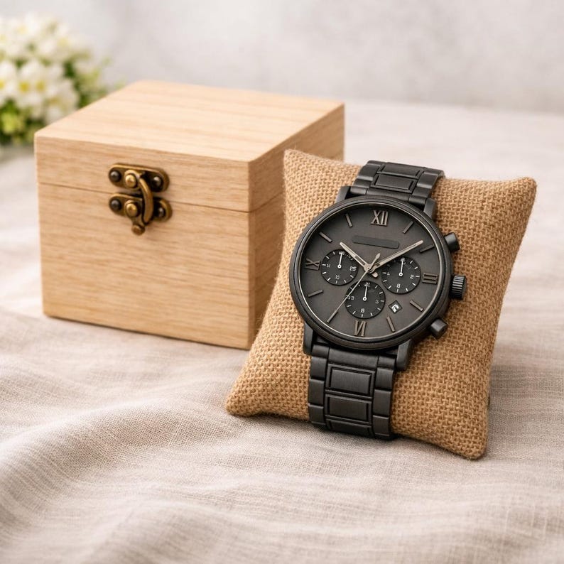 Personalized Gift for Boyfriend, Husband Anniversary - Engraved Watch + FREE SHIPPING image 2