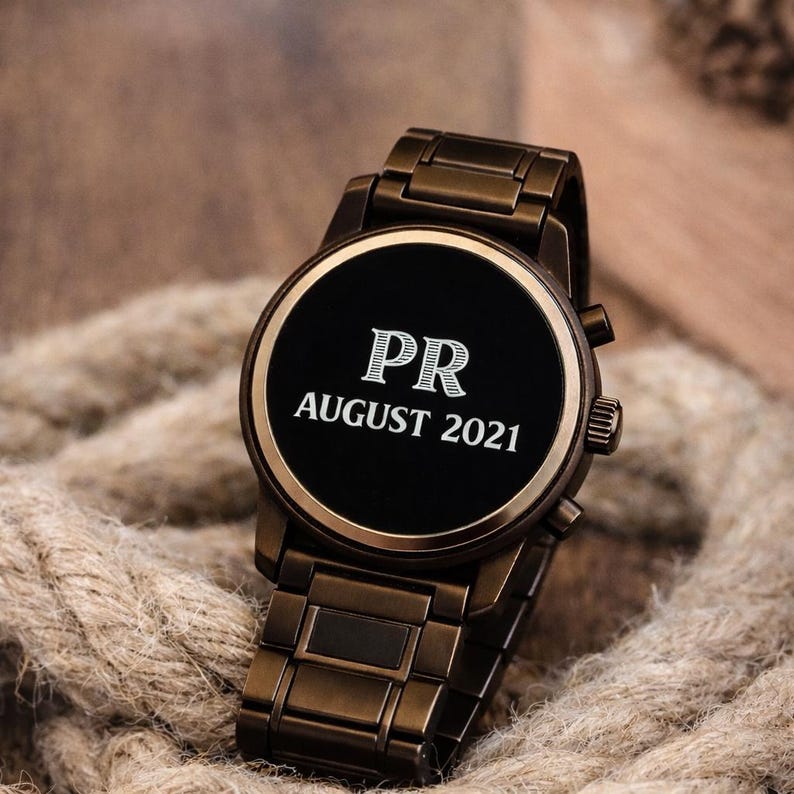Personalized Gift for Boyfriend, Husband Anniversary - Engraved Watch + FREE SHIPPING image 3