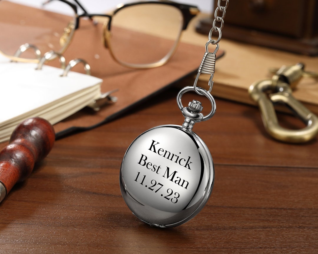 Groom Pocket Watch Gift, Best Man Pocket Watch Gift, Groomsmen Pocket Watch Gift, Father's Day