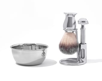 Deluxe Shaving Kit for Men, Complete Shaving Kit for Men, Safety Razor Kit, Shaving Bowl, Shaving Brush