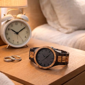 Engraved Wood Watch | Anniversary Gift for Him image 8