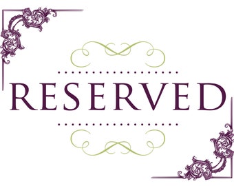 RESERVED LISTING for Anthony