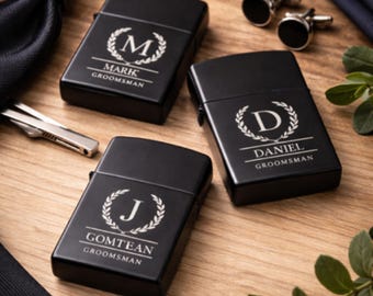 Personalisiertes Feuerzeug für Männer, personalisiertes Geschenk für ihn, Trauzeuge Geschenk, einzigartiges Hochzeitsgeschenk, Jahrestag Geburtstagsgeschenk für Mann