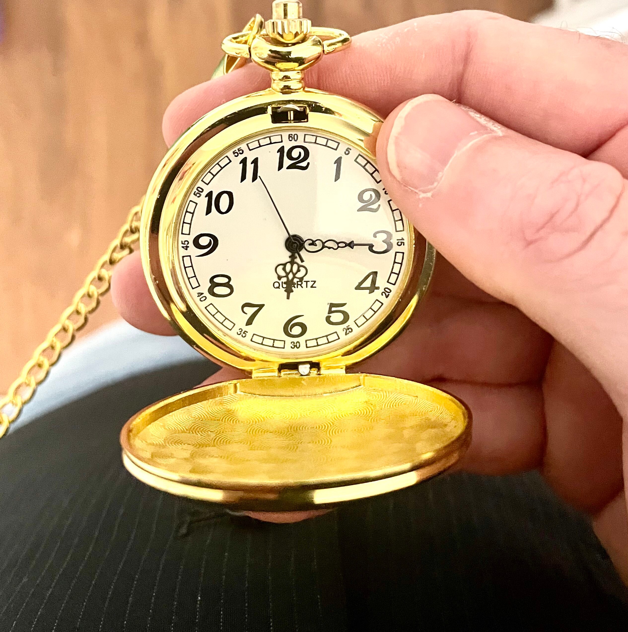 Personalized Gold Pocket watch for Men Custom Pocket watch Etsy