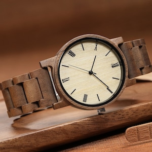 Wooden Watches, Wood Watch, Mens Wooden Watch,Wood Watches for him, personalize watch, Boyfriend Gift, Gifts for Dad, Gift 画像 3