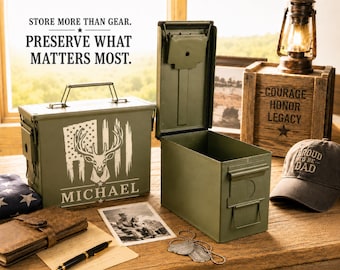 Personalized Military Ammo Can – Custom Engraved Keepsake Box for Men