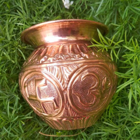 3 Inches Puja Copper Kalash Handmade Indian Copper Kalash Kalash Lota for Festival Puja