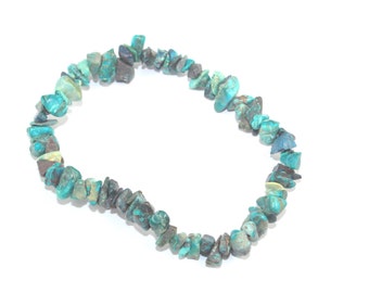 Hijet Chrysocolla Chips Bracelet,Reiki,Meditation,Chakra Balancing,Gift Item,Moter's Day