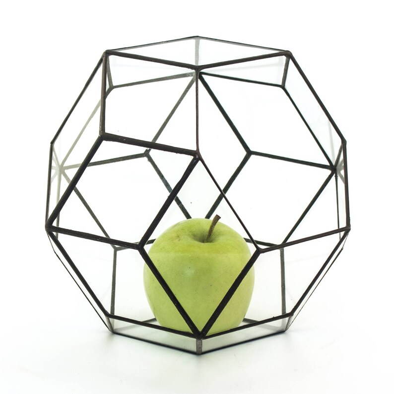 Icosahedron/ Geometric Glass Display Box/ Polygon/ Diy Etsy