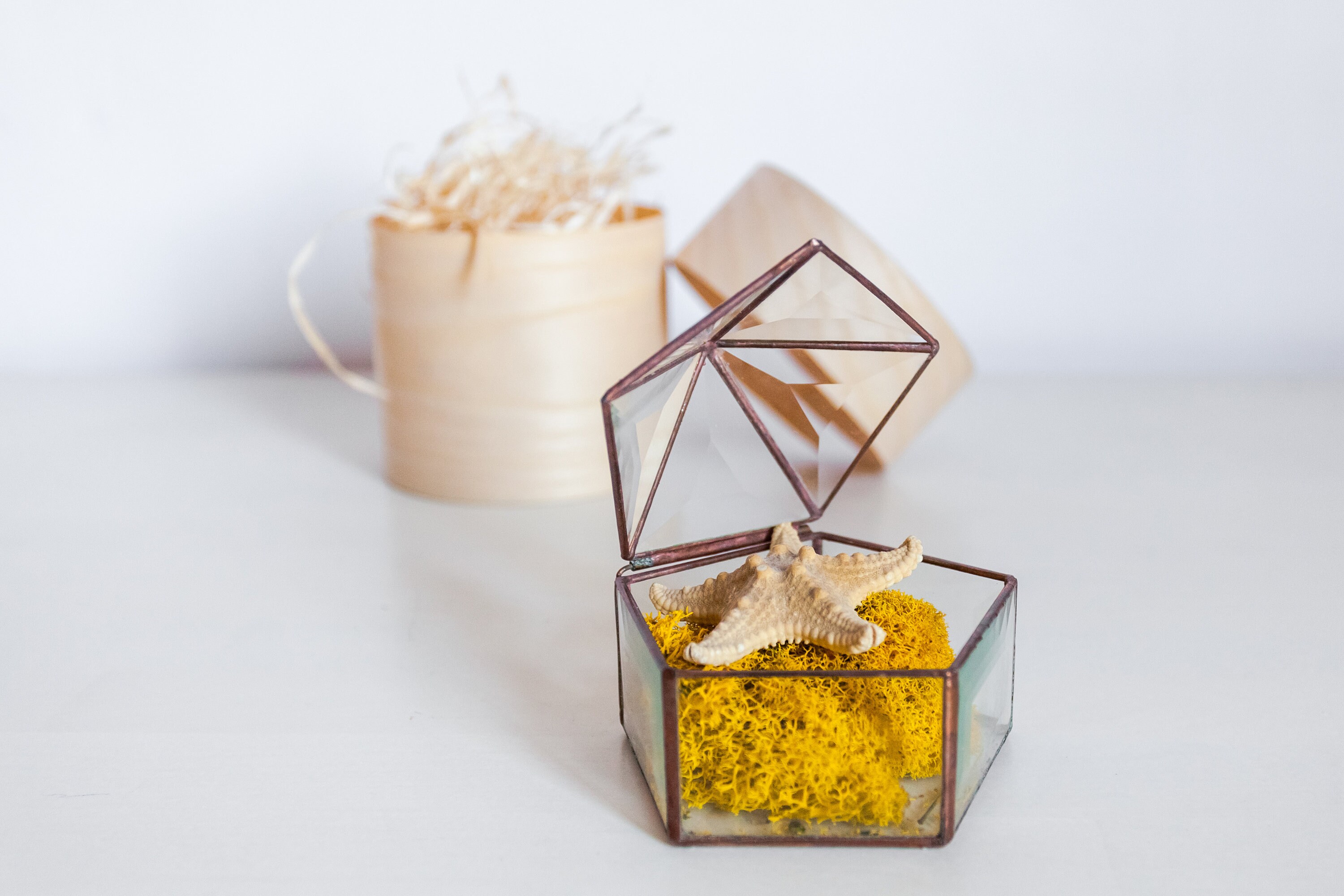 Geometric Glass Box / Glass Jewelry Holder/ Anniversary Gift/ Etsy