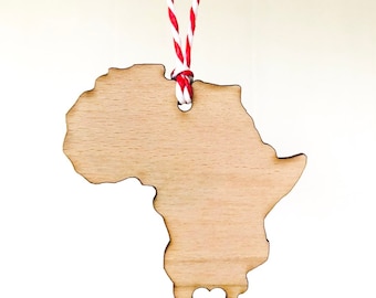 Africa map Christmas decoration