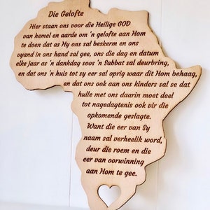 Die Gelofte Afrika Landkarte