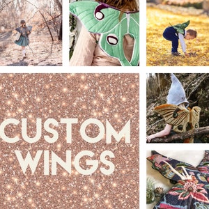 CUSTOM FAIRY WINGS, prentend play, kids fairy costume, adult fairy wings, dress up wings, kids birthday gift, unique gift