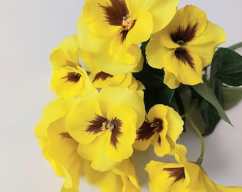 Artificial Pansy, Grave Flowers, Hanging Baskets, flowers for Planters and Pots, pansies