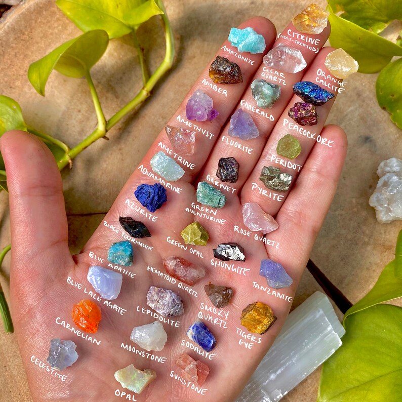 Custom Raw Stone Ring Wire Wrapped Crystal Ring Etsy