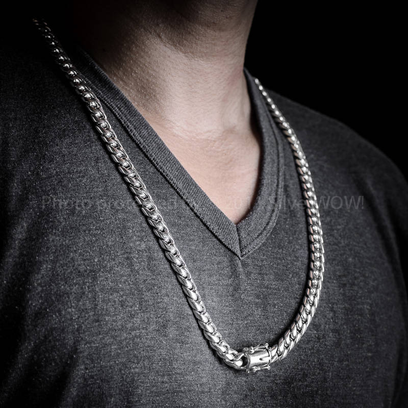 Cuban Link Chain X 12mm Wide 925 Solid 
