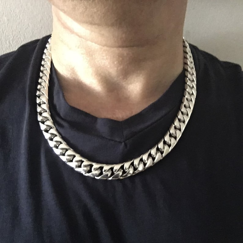 saint laurent cuban link necklace