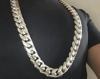 25mm Cuban Link Necklace Chain - Etsy