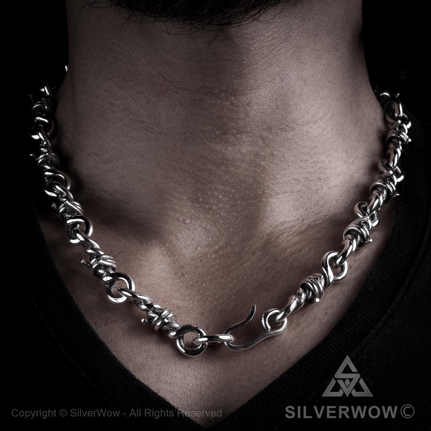 Victory in Love Crystal Barbed Wire Necklace | Montana Silversmiths