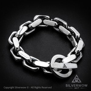 12mm T-Bar, Toggle Chain Bracelet - Extra Heavy Version