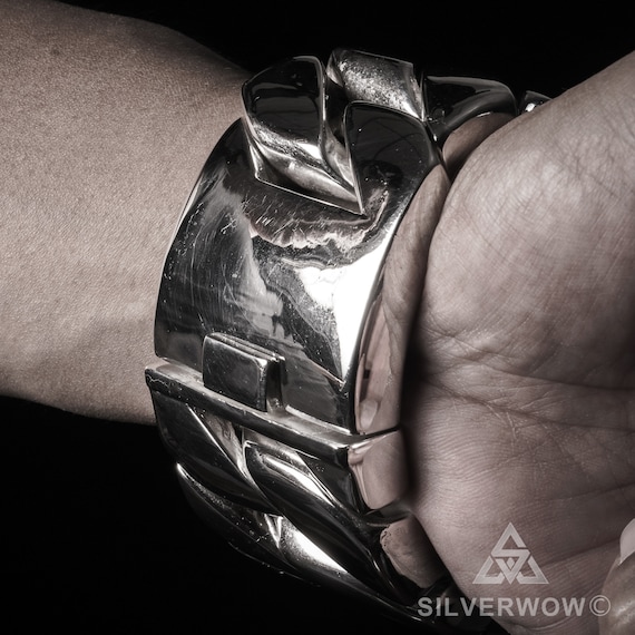 1KG メンズ 45mm - 世界最重量のメンズブレスレット | SilverWow