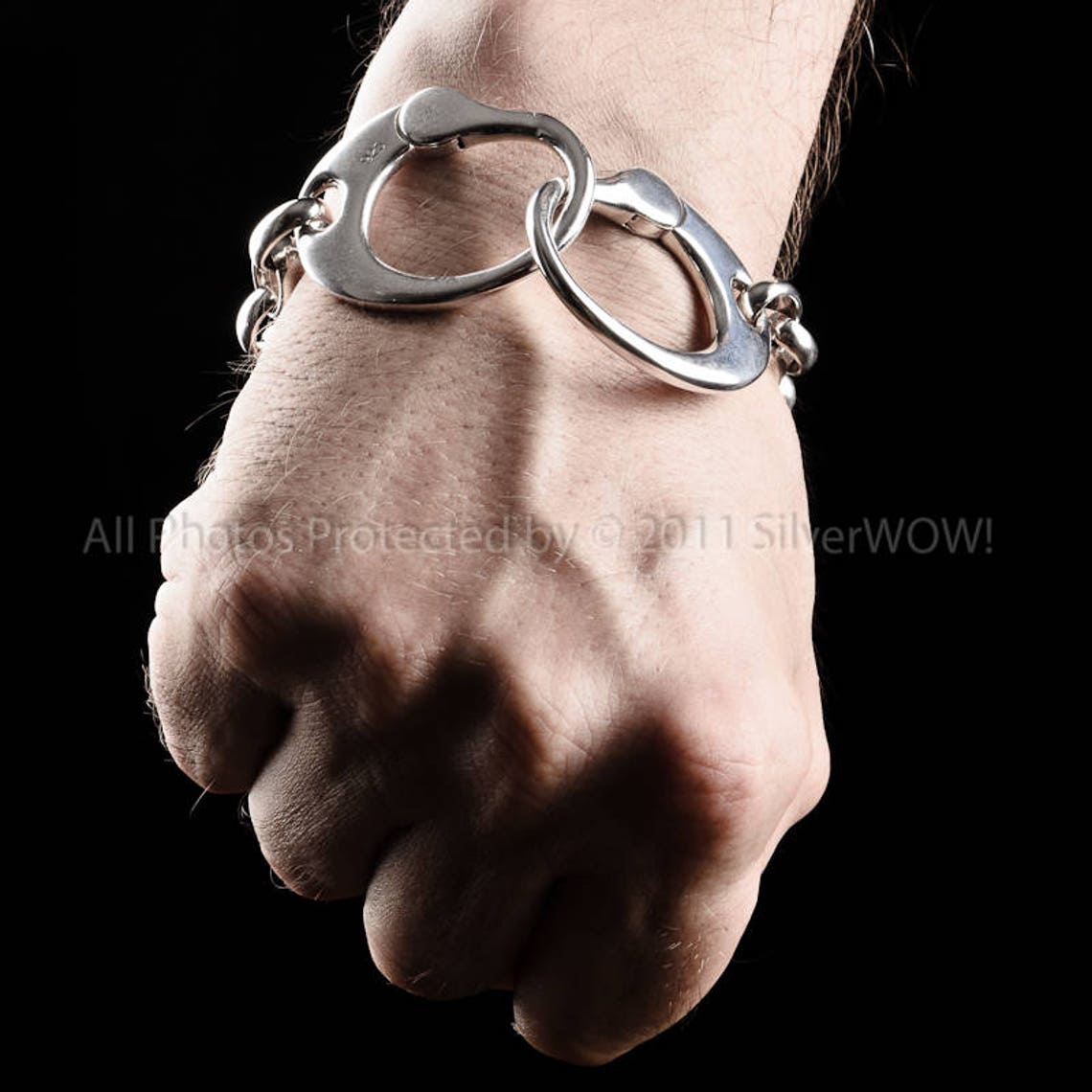 Handcuff Bracelet for Men Solid Sterling Silver Handcuffs Etsy