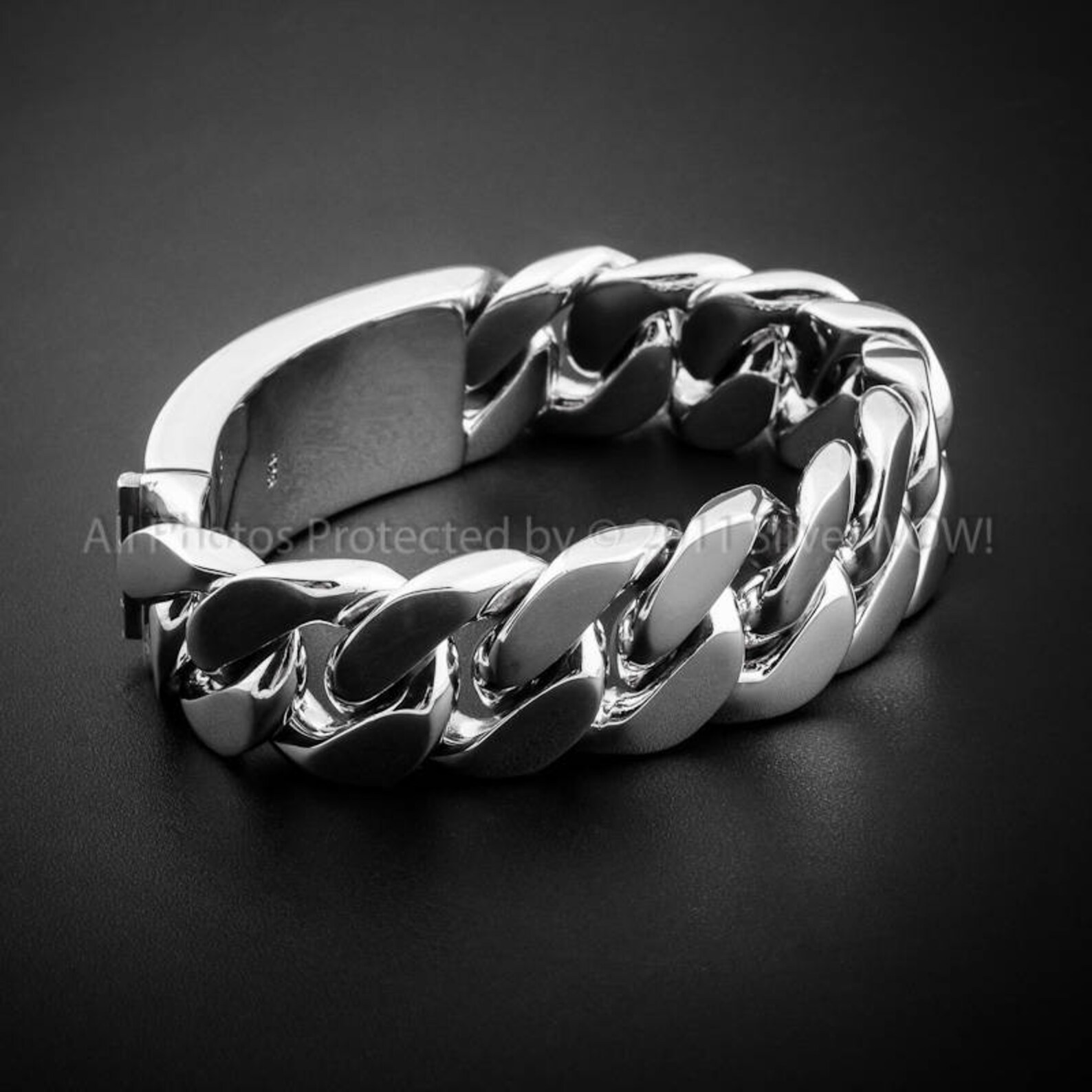 Mens ID Bracelet Heavy 20mm Version Chunky Identity Etsy