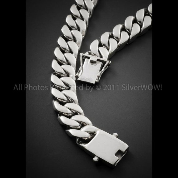 Curb Link Chain X 15mm Wide | 925 Solid Sterling Silver | Approx