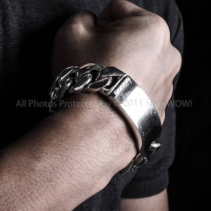 Mens ID Bracelet - Heavy 20mm Version -   Chunky identity Bracelet of Outstanding Quality