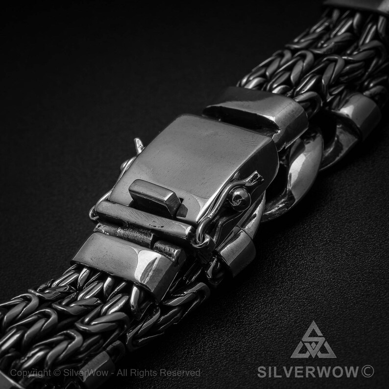 Mens Unusual Silver Bracelet Bali Borobudur Bracelet Very Etsy UK