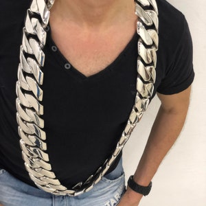 Zwaarste Cubaanse ketting: 6,3 KG | De grootste keten van planeten? | 925 sterlingzilver
