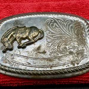 Vintage Bronco Horse Belt Buckle Front: Rodeo Western Decor