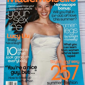 Vintage Mademoiselle Magazine June 2001: Lucy Liu Cover, Fashion Ads