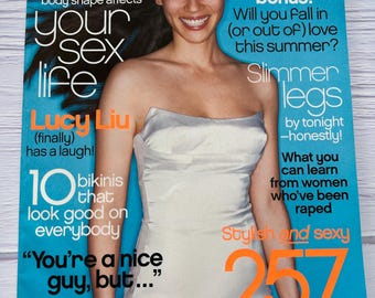 Vintage Mademoiselle Magazine June 2001: Lucy Liu Cover, Fashion Ads