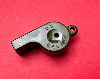 US Army Regulation Brass Whistle - 1940s Military Issue Whistle