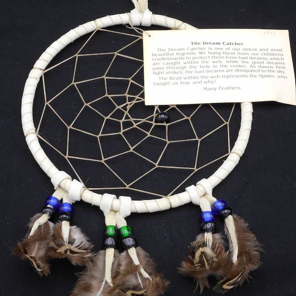Vintage Feather Dream Catcher - Native American Inspired Decor