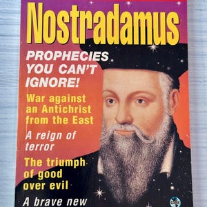 Nostradamus Prophecies Book: Vintage 2001 Globe Mini Mag - Collectible