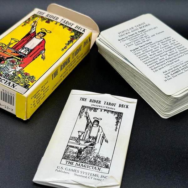 The Rider Tarot Deck Vintage Waite Tarot Deck 1971 with Instruction Booklet ISBN092386713X Great Vintage Condition