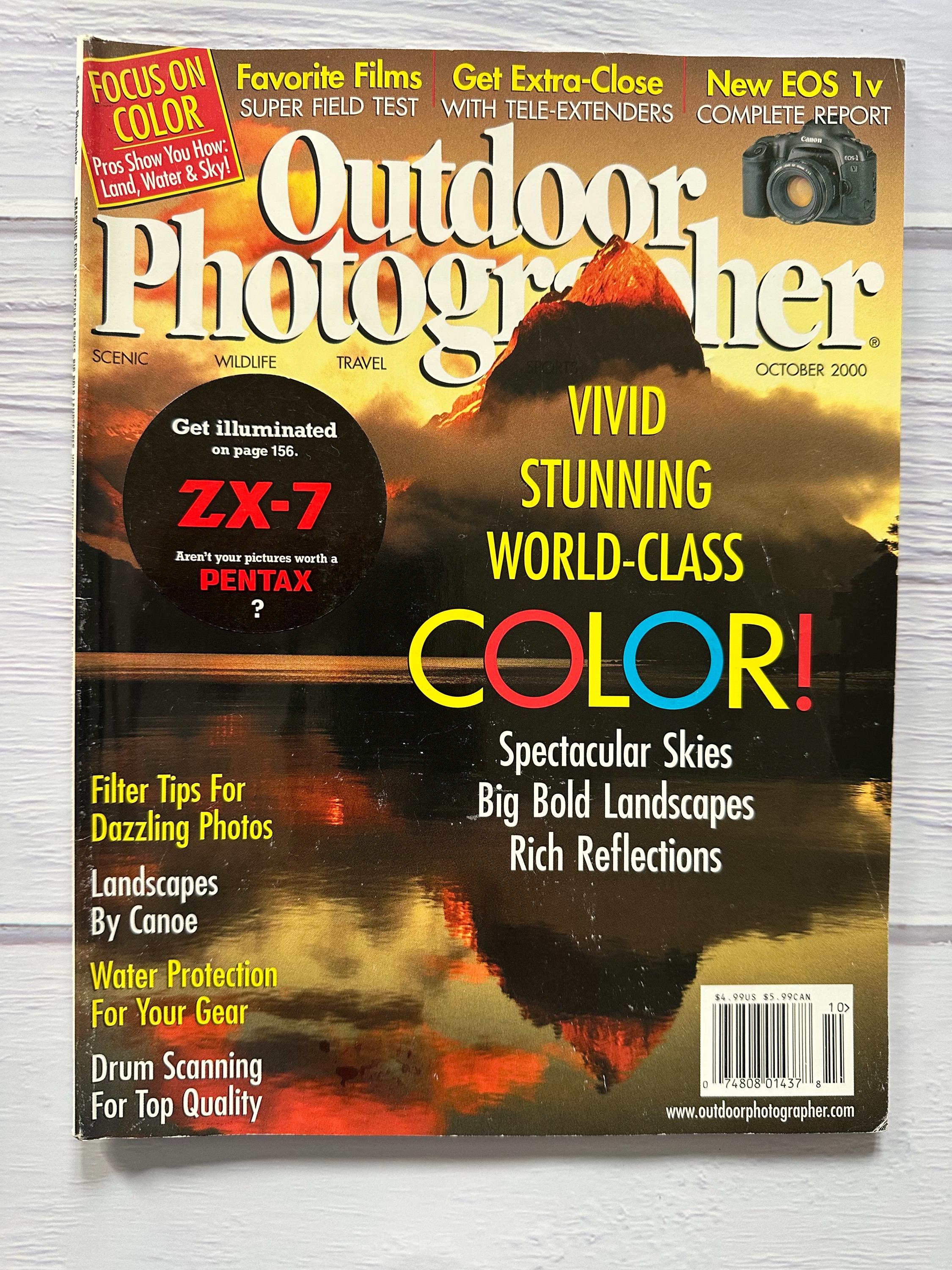 カノン October 2000 Outdoor Photographer Vintage Magazine Scenic Wildlife