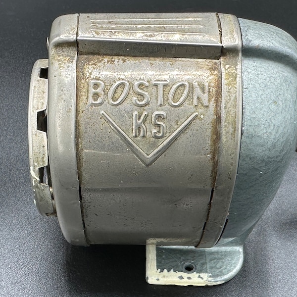 Vintage Pencil Sharpener Hunt Mfg Boston Model KS Pencil Sharpener 8 Hole Revolving Manual Crank