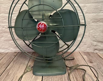 Vintage Oscillating Dominion Fan, Working Antique Fan, Old Table