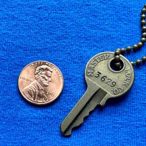 Vintage Master Lock Key Model 3629, Milwaukee, Wisconsin USA