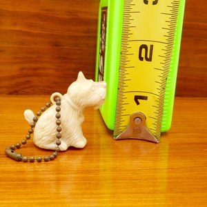Vintage Terrier Dog Keychain: Novelty Plastic Action Toy