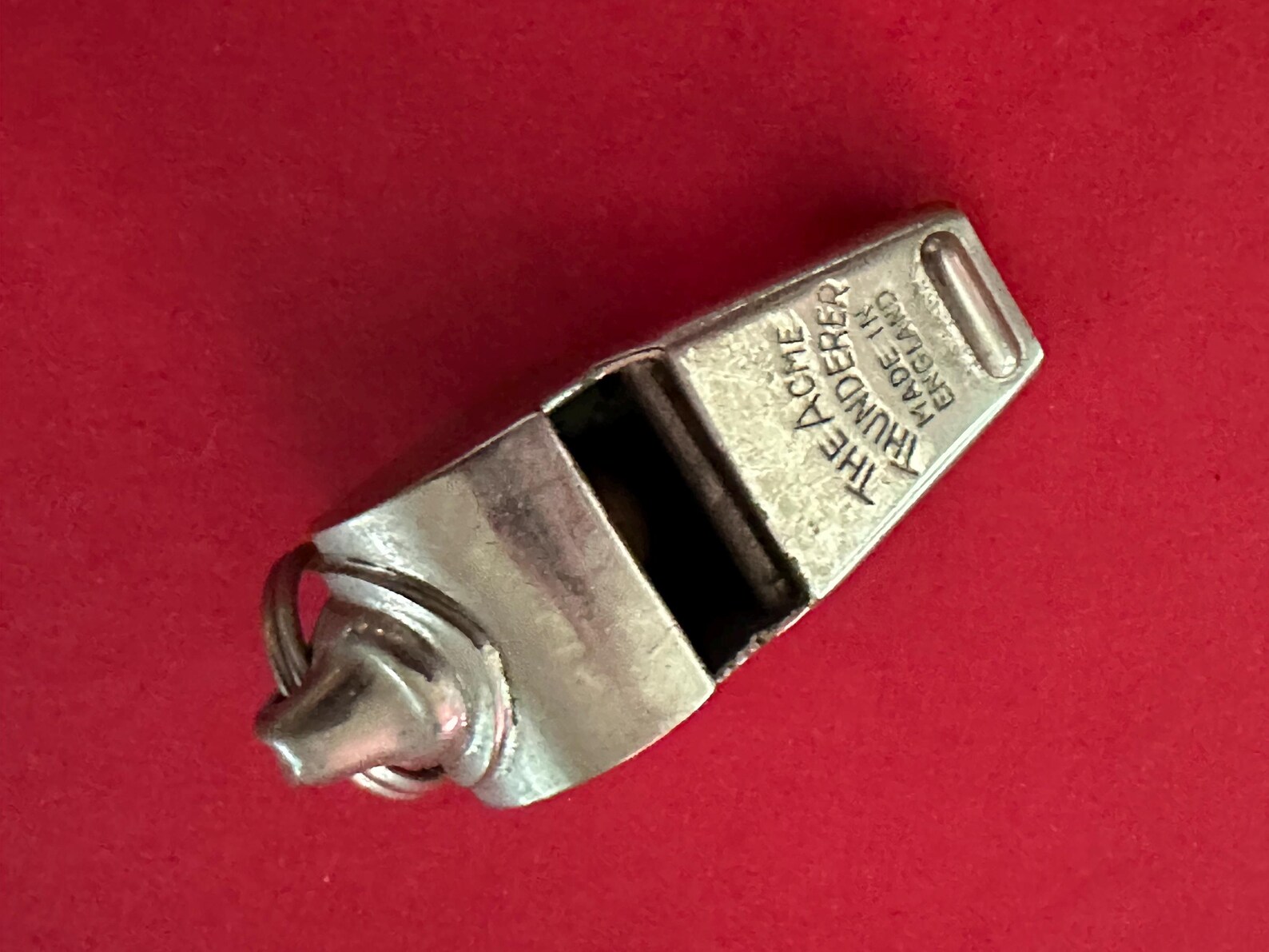 Vintage LARGE The Acme Thunderer Brass Whistle England And A Super
