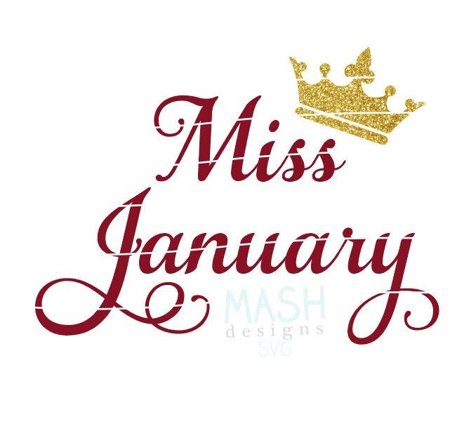 Download Miss January svg January birthday svg gender reveal svg | Etsy