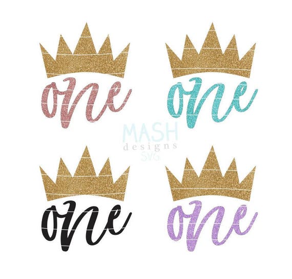 Download Free One With Crown Svg First Birthday Svg First Birthday Shirt Etsy SVG Cut Files