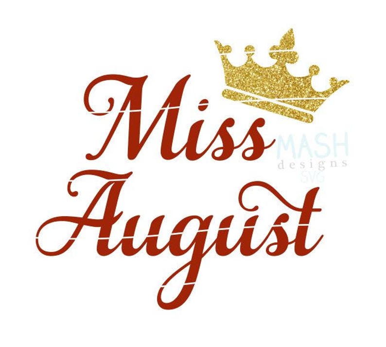 Download Miss August svg August birthday svg gender reveal svg baby | Etsy
